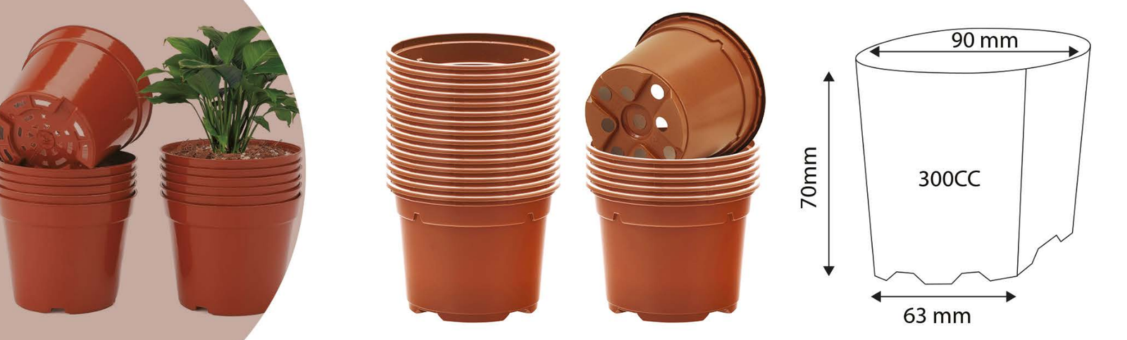 POT CARRE MARRON